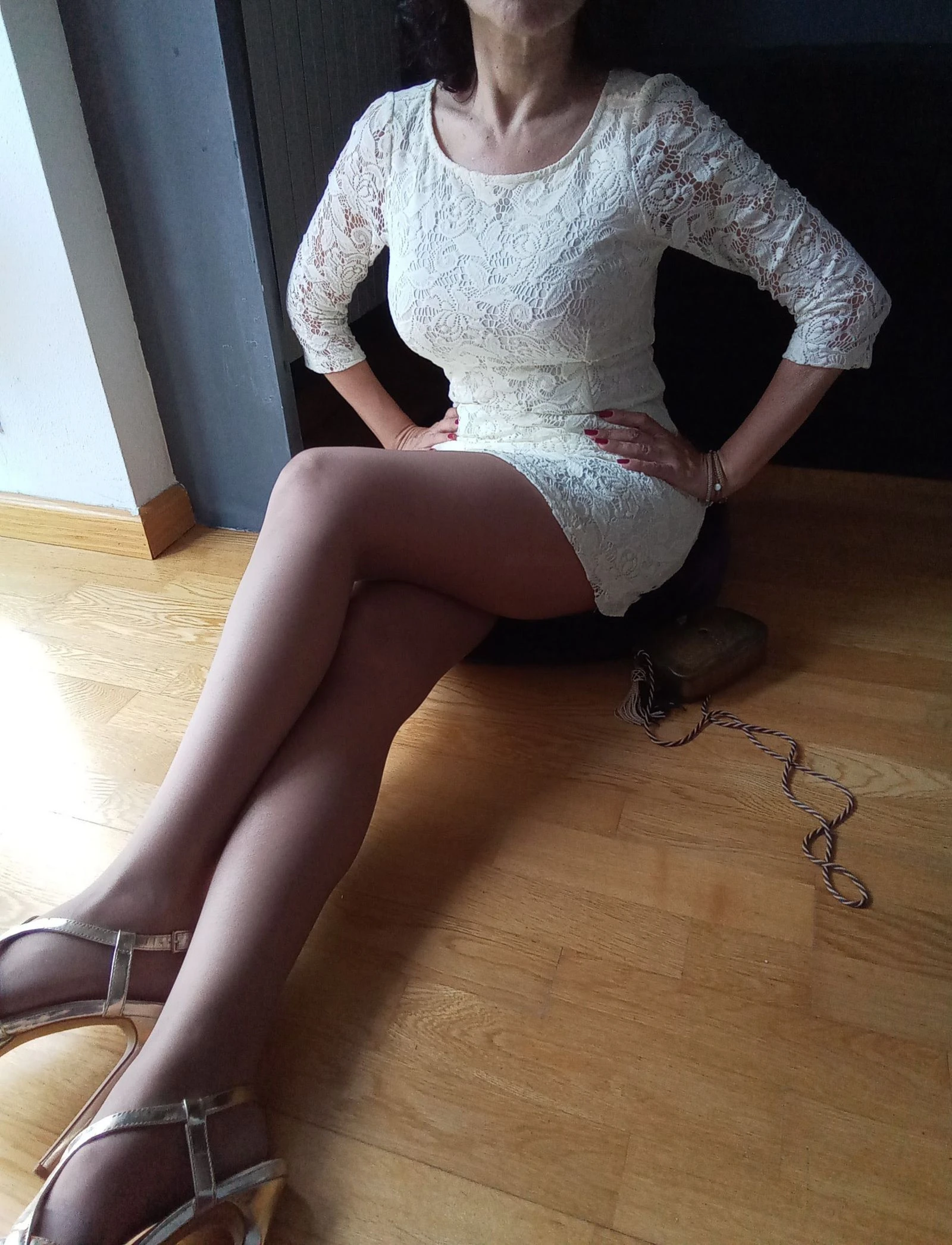 Vestido de encaje de Zara